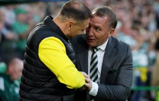 Rafael Urazbakhtin, Head Coach of Kairat Almaty and Brendan Rodgers