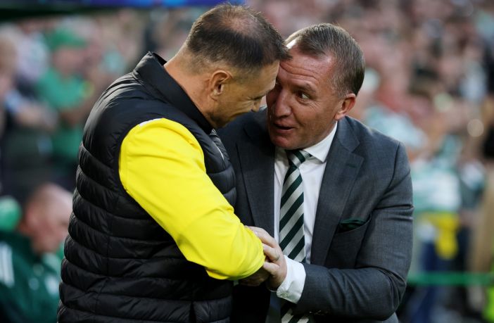 Rafael Urazbakhtin, Head Coach of Kairat Almaty and Brendan Rodgers