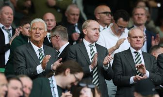 Peter Lawwell, Michael Nicholson and Chris McKay