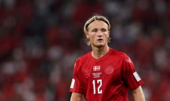Kasper Dolberg of Denmark