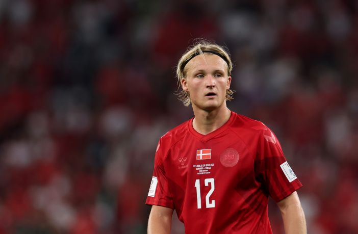 Kasper Dolberg of Denmark