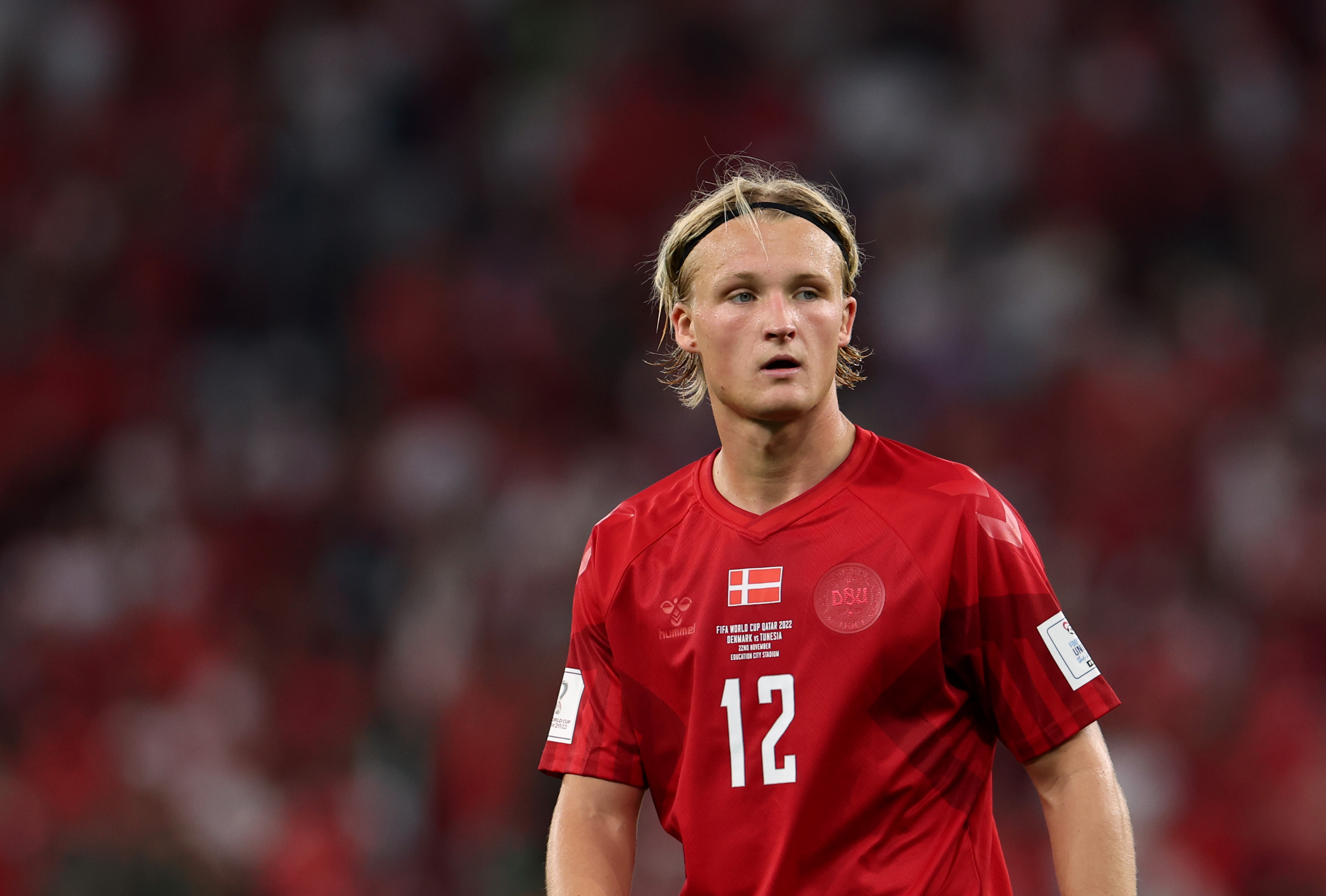 Kasper Dolberg of Denmark