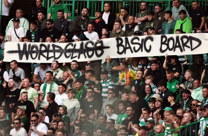 Celtic fans protest