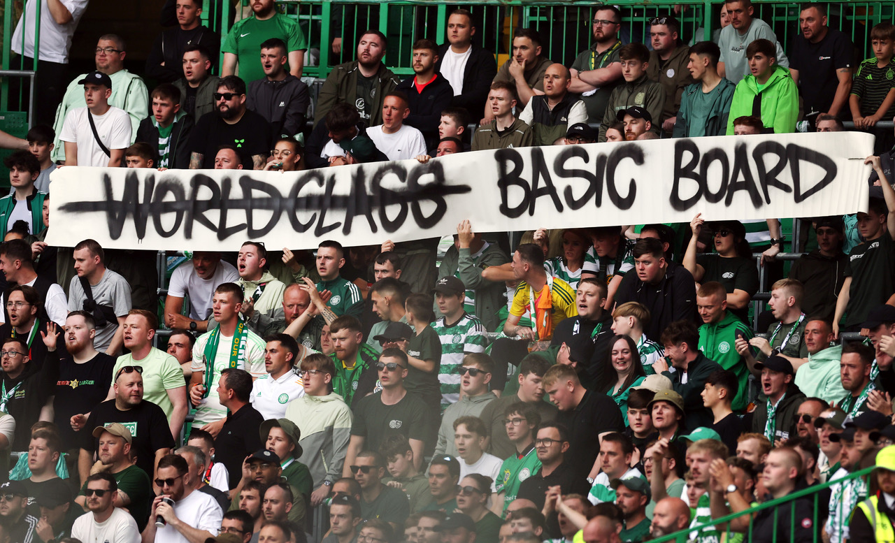 Celtic fans protest 
