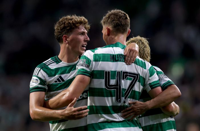 Dane Murray celebrates with Arne Engels