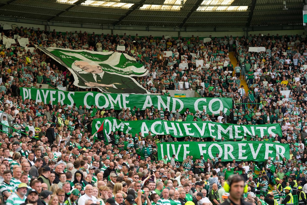 Celtic fans banners