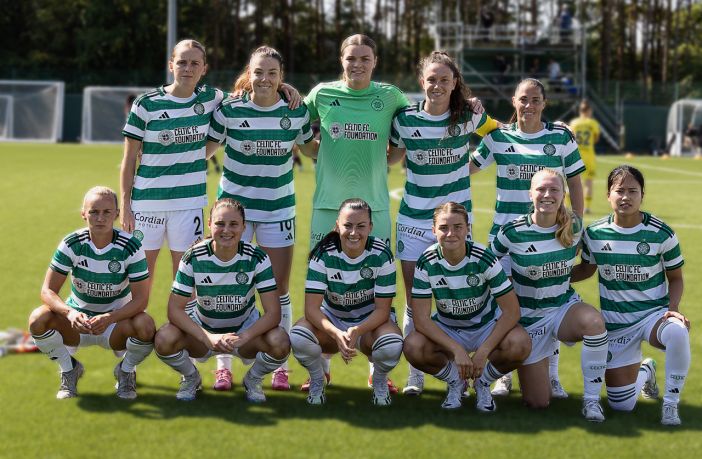 Celtic FC Women line-up versus Hearts