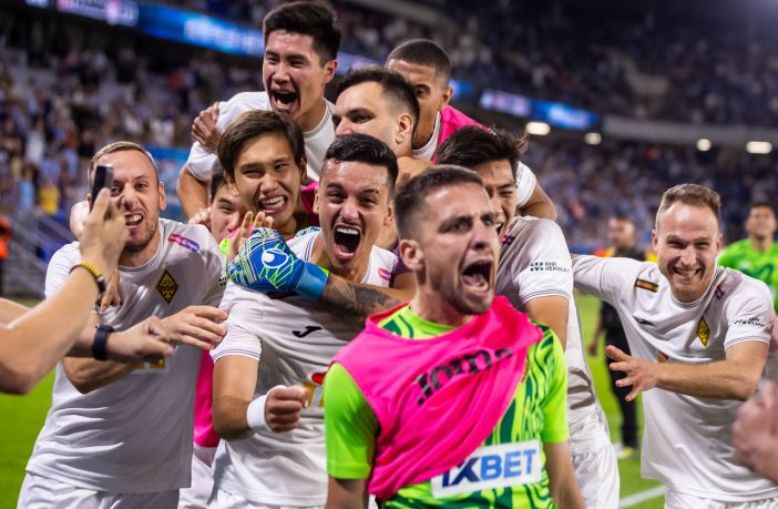 Players of Kairat celebrate