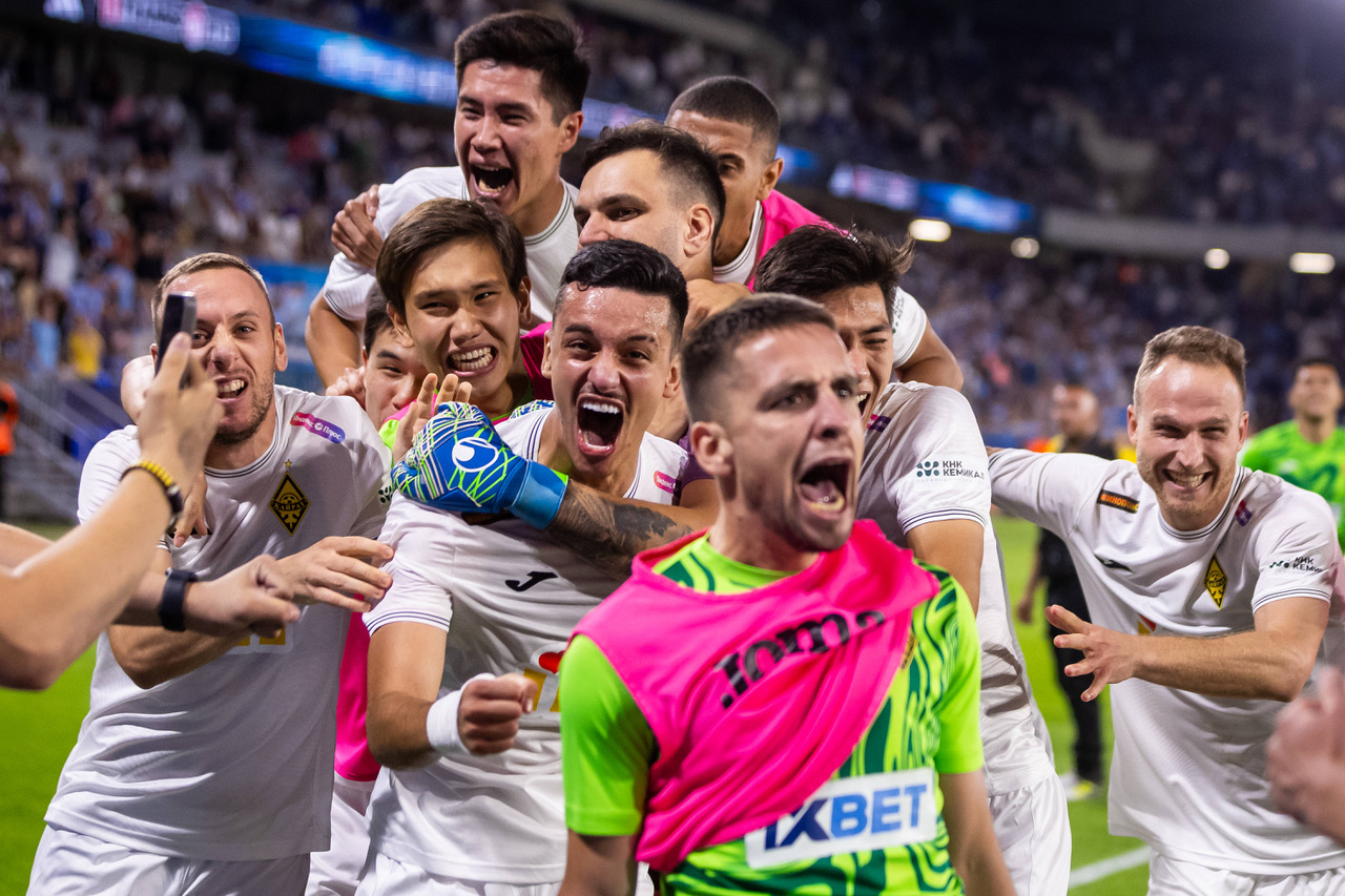 Players of Kairat celebrate