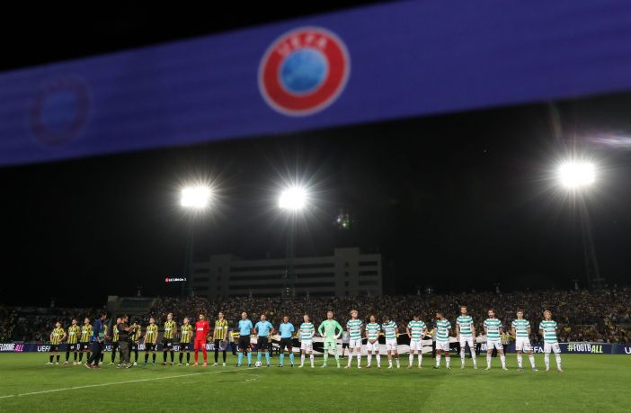 Celtic and Kairat Almaty line ups