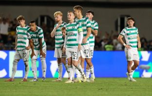 Celtic players look dejected