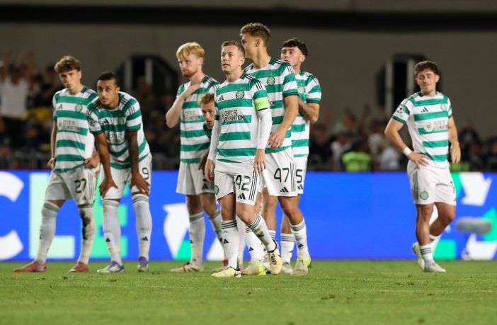 Celtic players look dejected