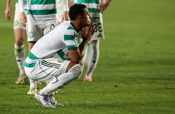 Adam Idah of Celtic appears dejected