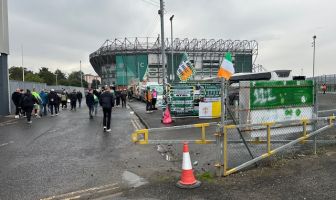 Outside Celtic Park