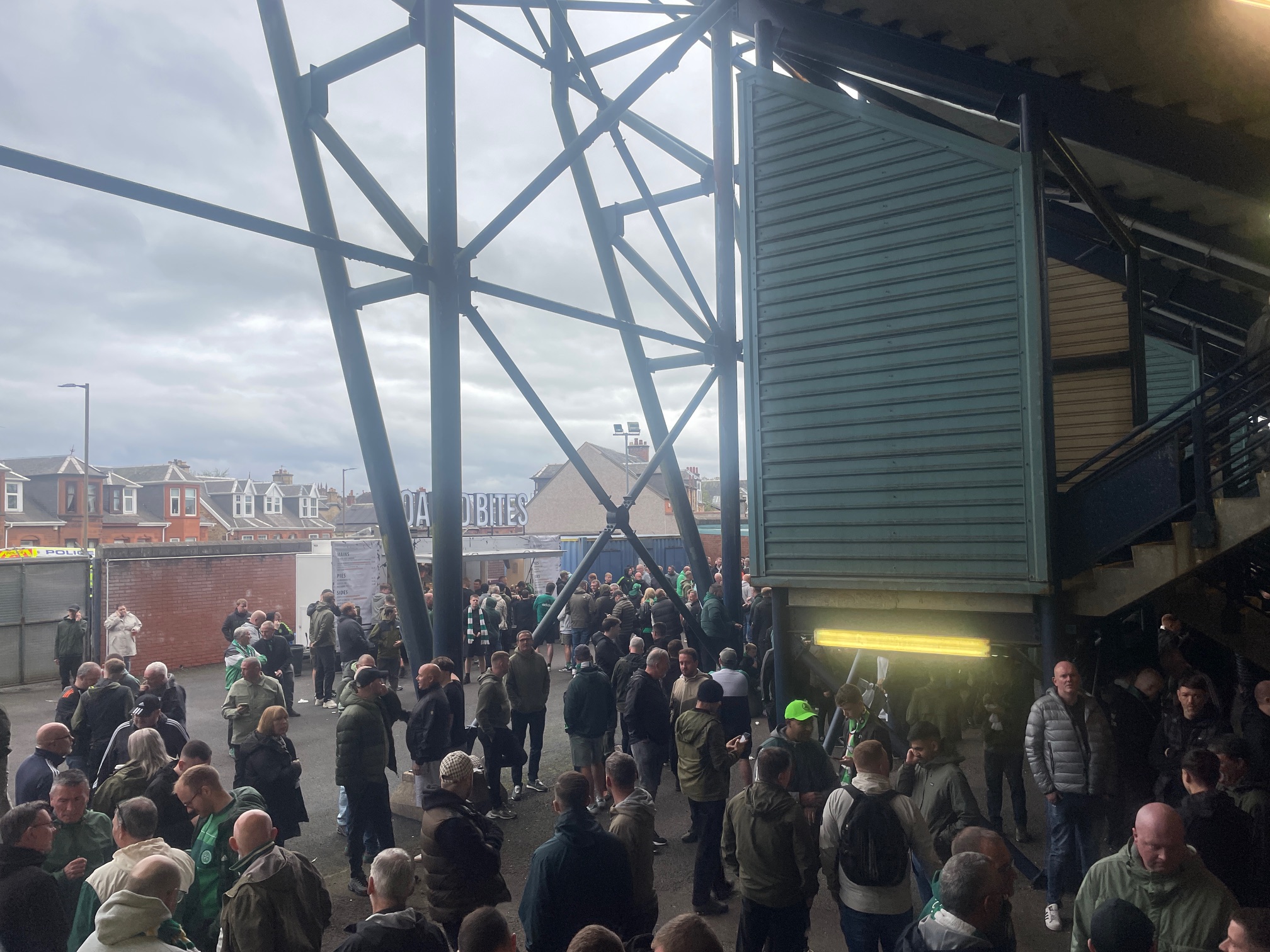 Celtic supporters gathering in the concourse 20 minutes ahead of kick-off 