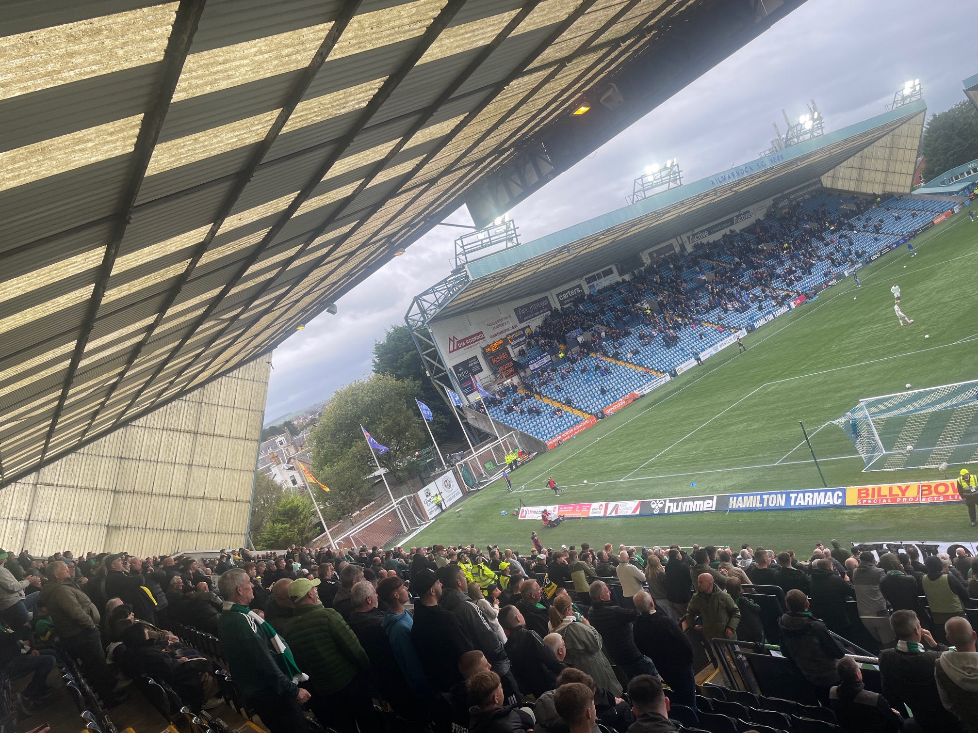 Celtic stand Probably half-full shortly before kick-off