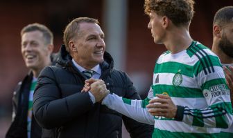 Arne Engels with Brendan Rodgers