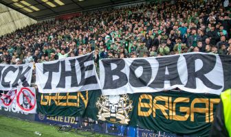Sack The Board banner at Rugby Park