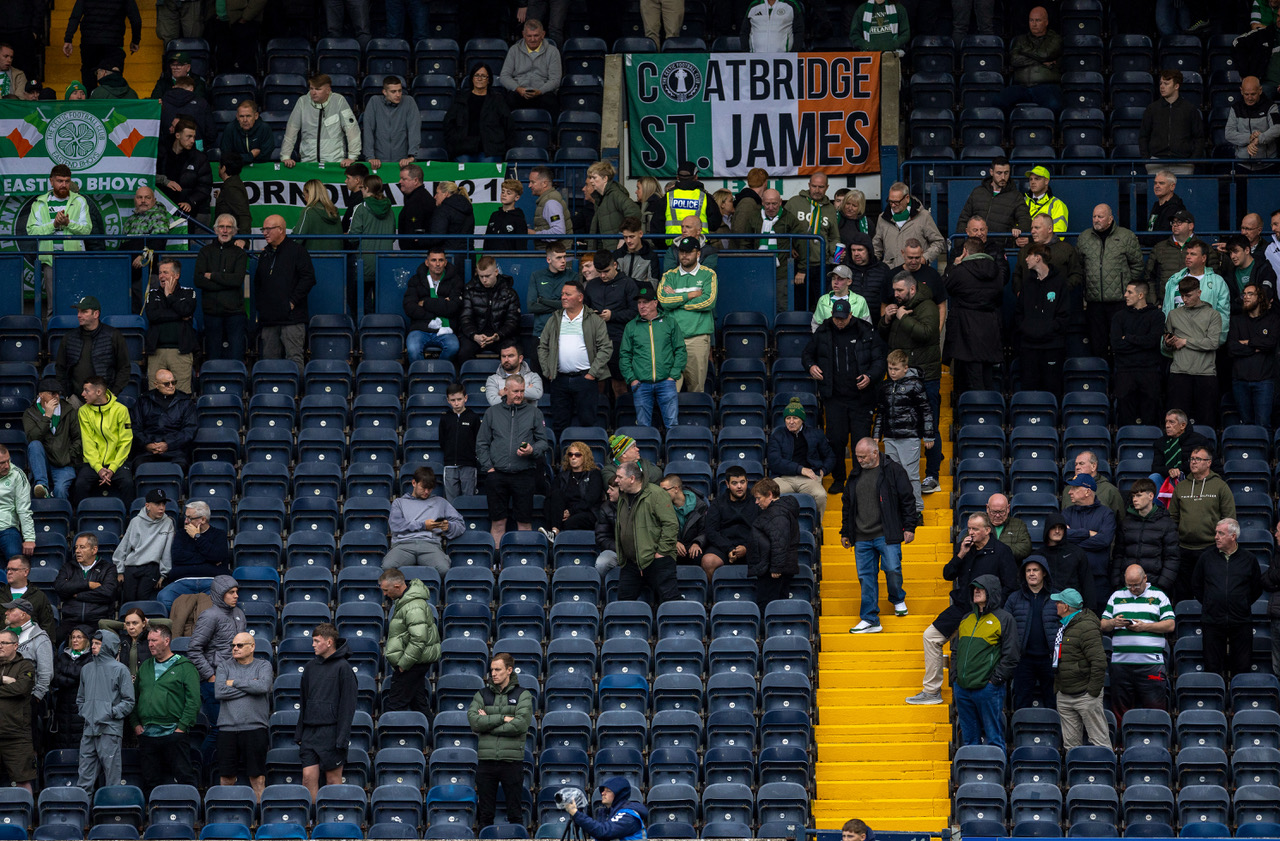 Celtic fan protest at Rugby Park