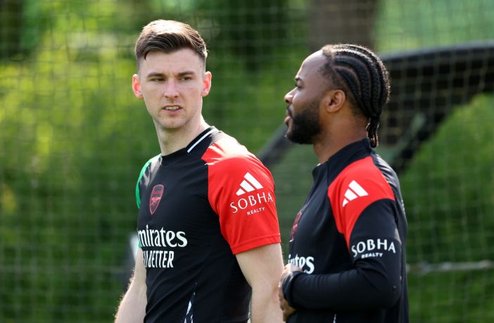 Kieran Tierney and Raheem Sterling