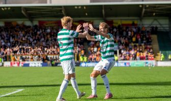 Liam Scales and Benjamin Nygren celebrate