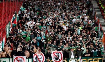 The travelling Celtic support. Crvena zvezda v Celtic
