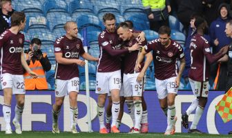 Lawrence Shankland celebrates