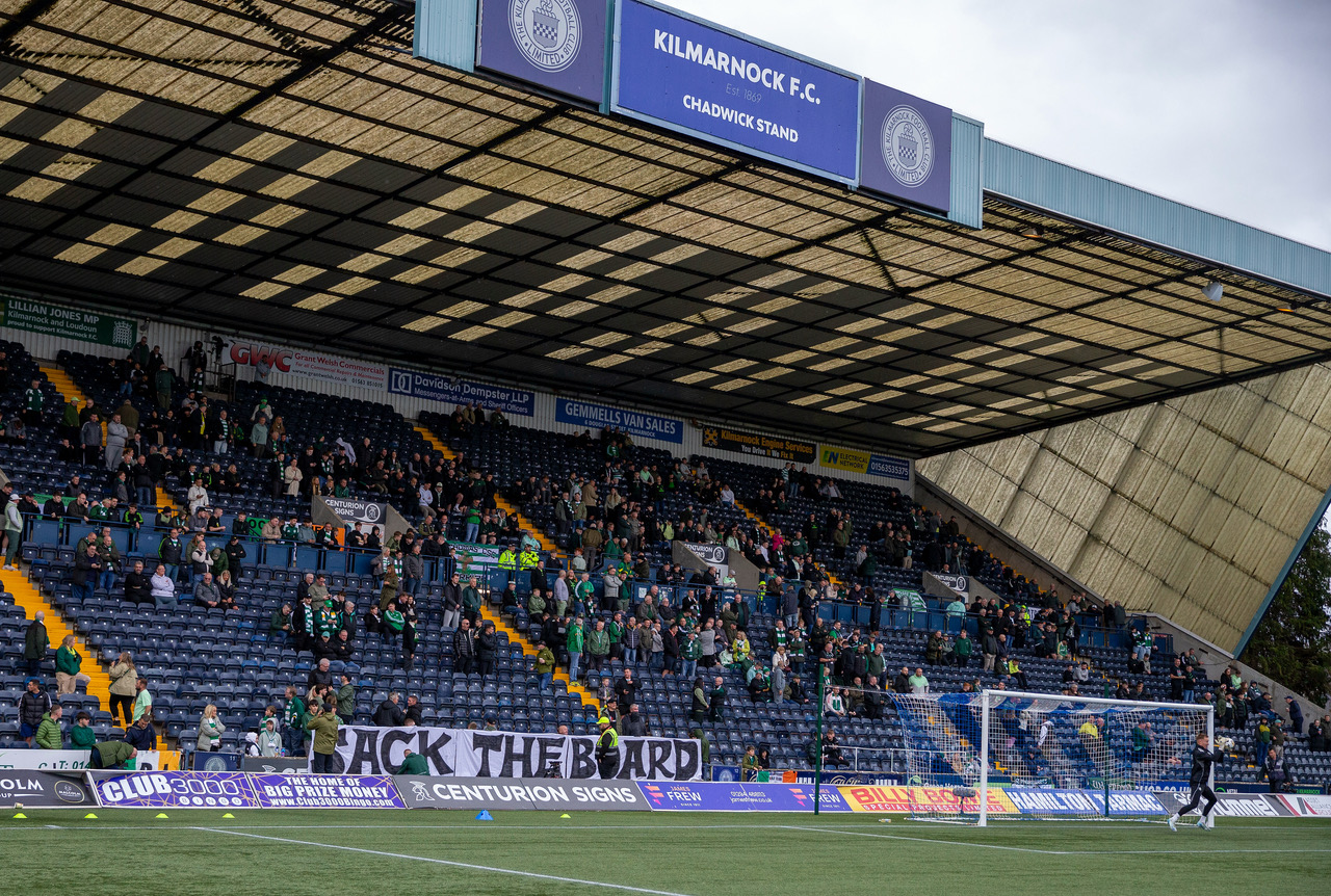 The Celtic end at Rugby Park