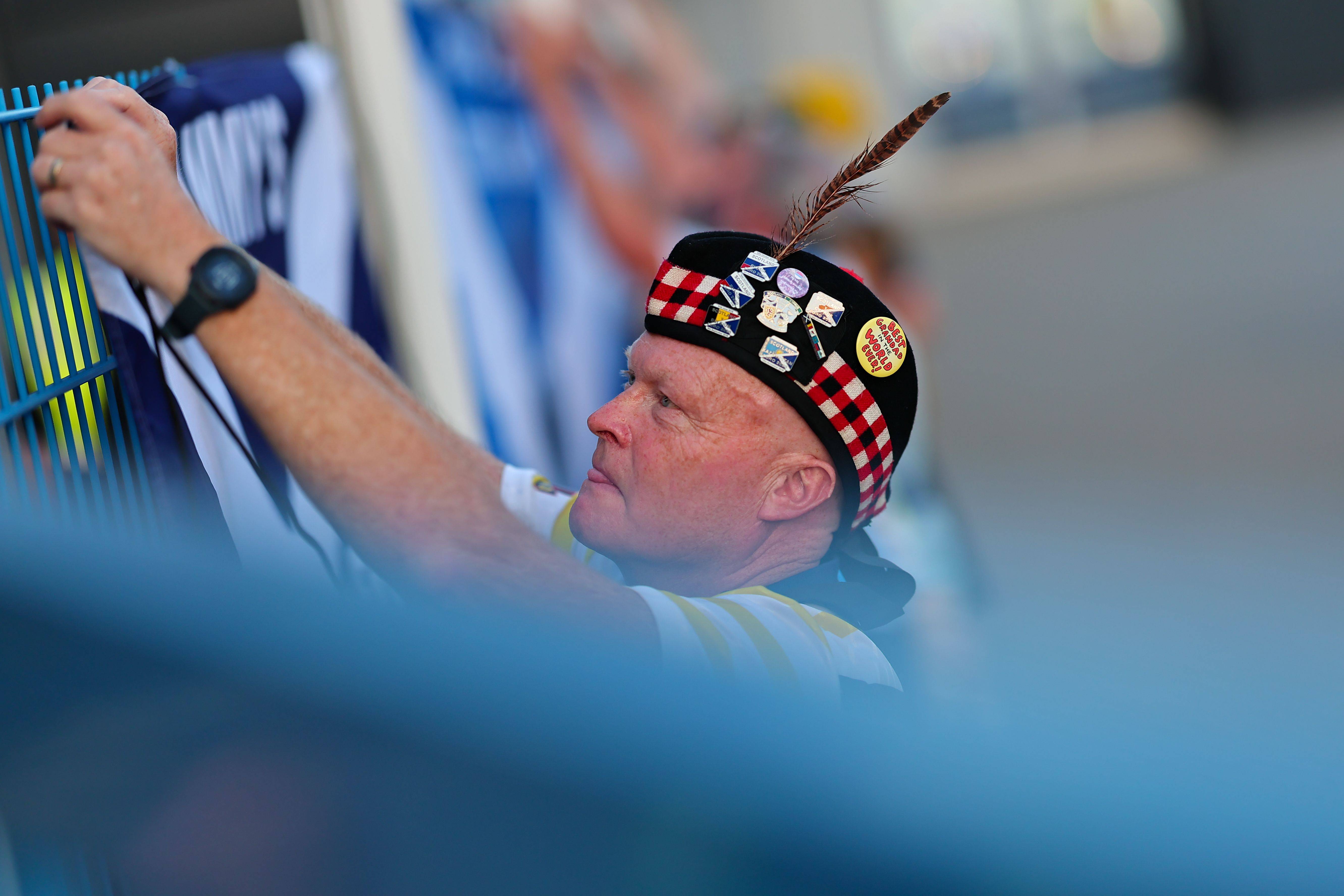 Scotland fans prior to kick off Belarus v Scotland