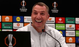 Brendan Rodgers is all smiles in Belgrade