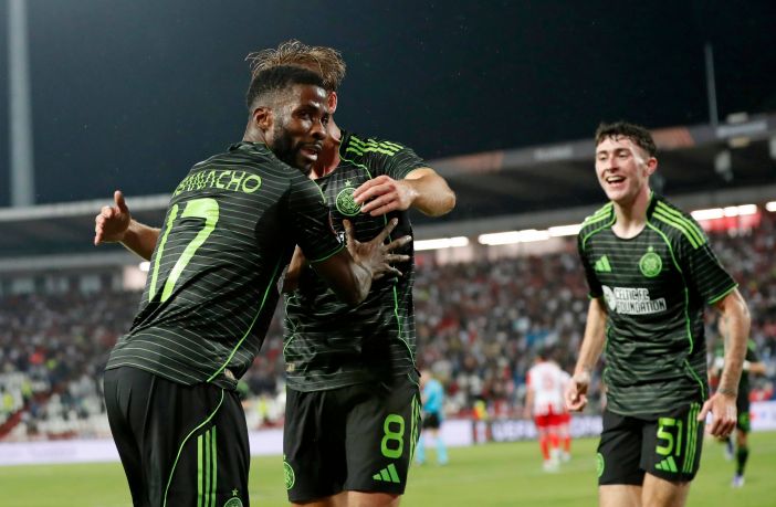 Kelechi Iheanacho of Celtic celebrates