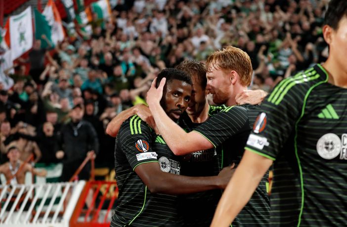Kelechi Iheanacho of Celtic celebrates