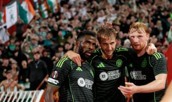Kelechi Iheanacho of Celtic celebrates