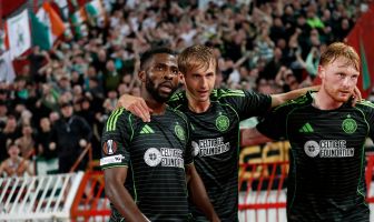 Kelechi Iheanacho of Celtic celebrates