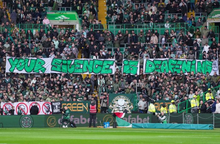 Your Silence is Deafening banner in the North Curve