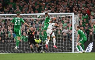 Adam Idah of Republic of Ireland scores