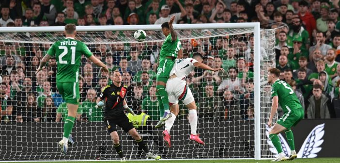 Adam Idah of Republic of Ireland scores