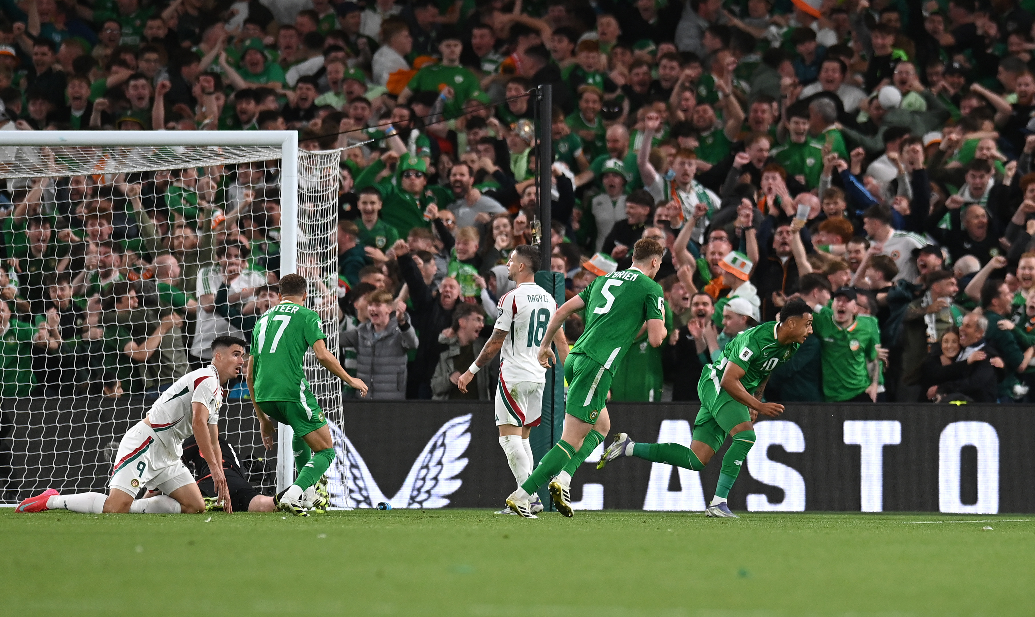 Adam Idah of Republic of Ireland celebrates