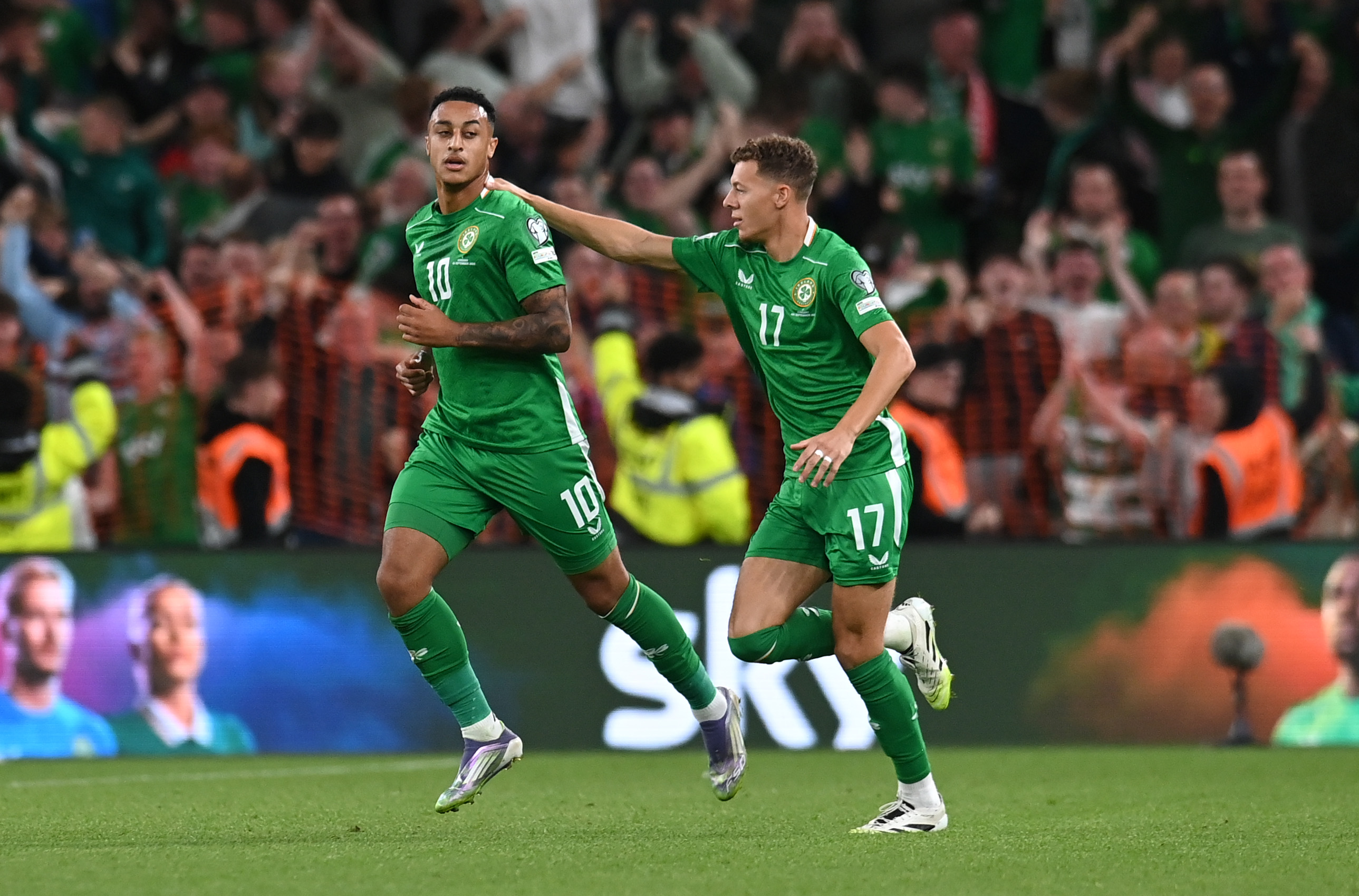 Adam Idah of Republic of Ireland celebrates 