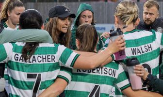 Elena Sadiku speaks to her players