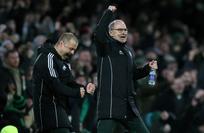Martin O'Neill celebrates