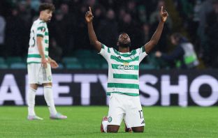 Kelechi Iheanacho of Celtic celebrates