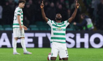 Kelechi Iheanacho of Celtic celebrates