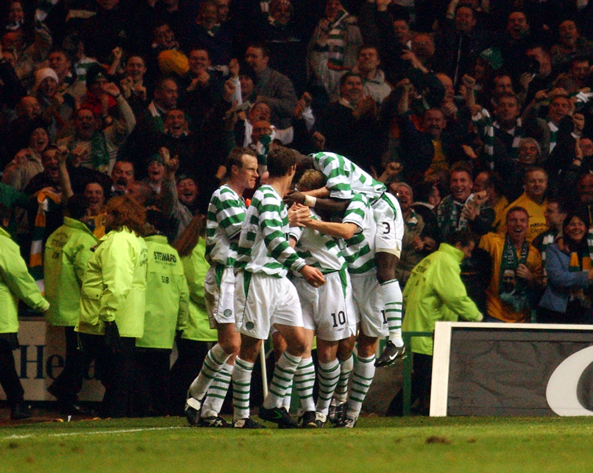Celtic players celebrate