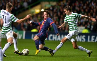 Charlie Mulgrew and Mikael Lustig of Celtic