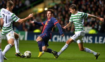 Charlie Mulgrew and Mikael Lustig of Celtic