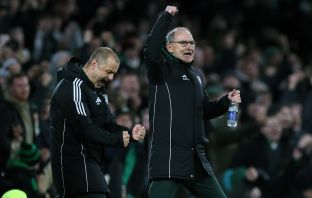 Martin O'Neill and Shaun Maloney celebrate