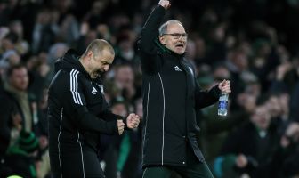Martin O'Neill and Shaun Maloney celebrate