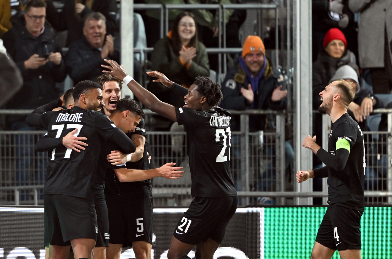 Tomi Horvat of Sturm Graz celebrates