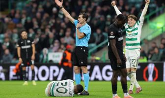 Arne Engels of Celtic celebrates at full time